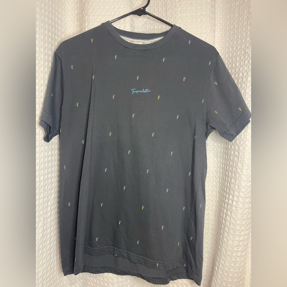 Denim & Flower Charcoal Palm Tree Tee